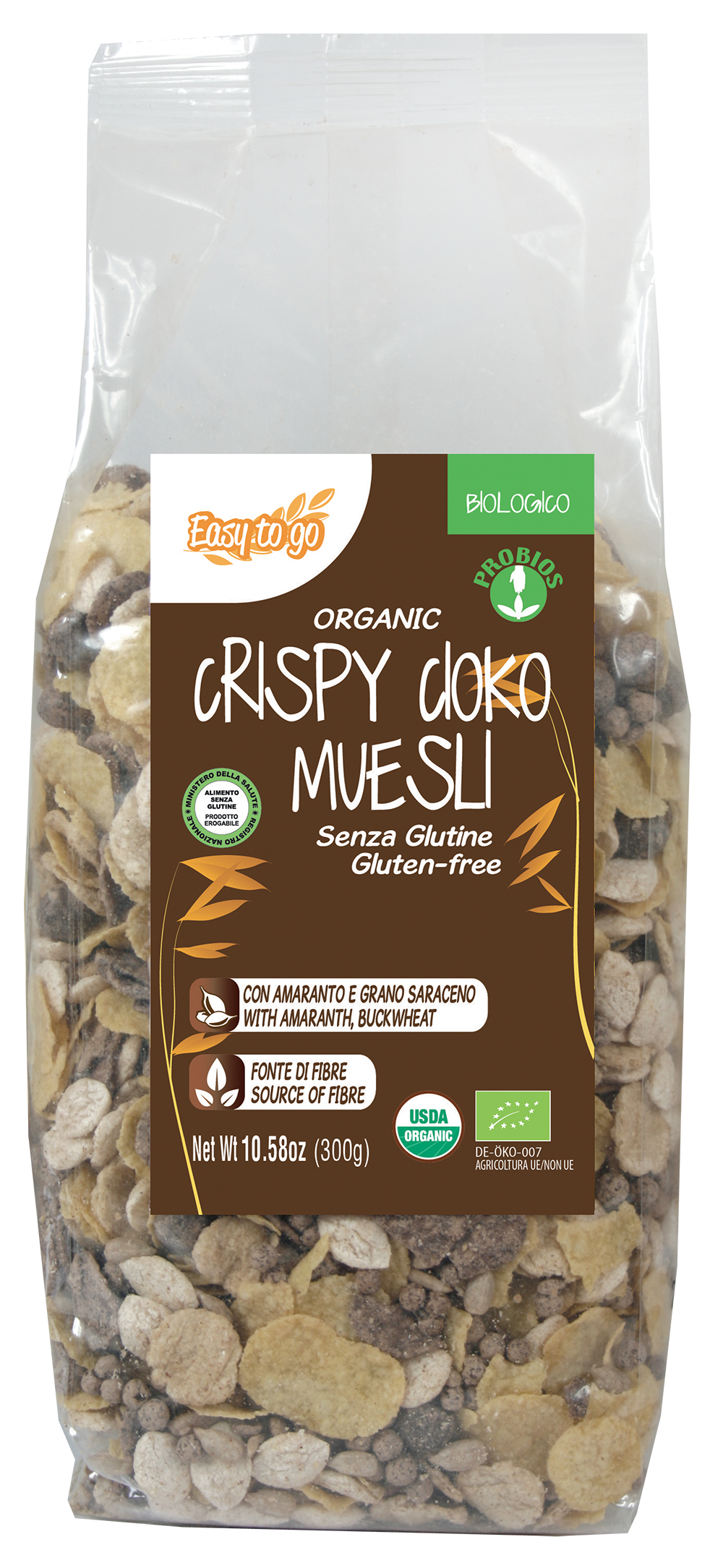 Biosapori CRISPY CIOKO MUESLI SENZA GLUTINE 300 GR PROBIOS