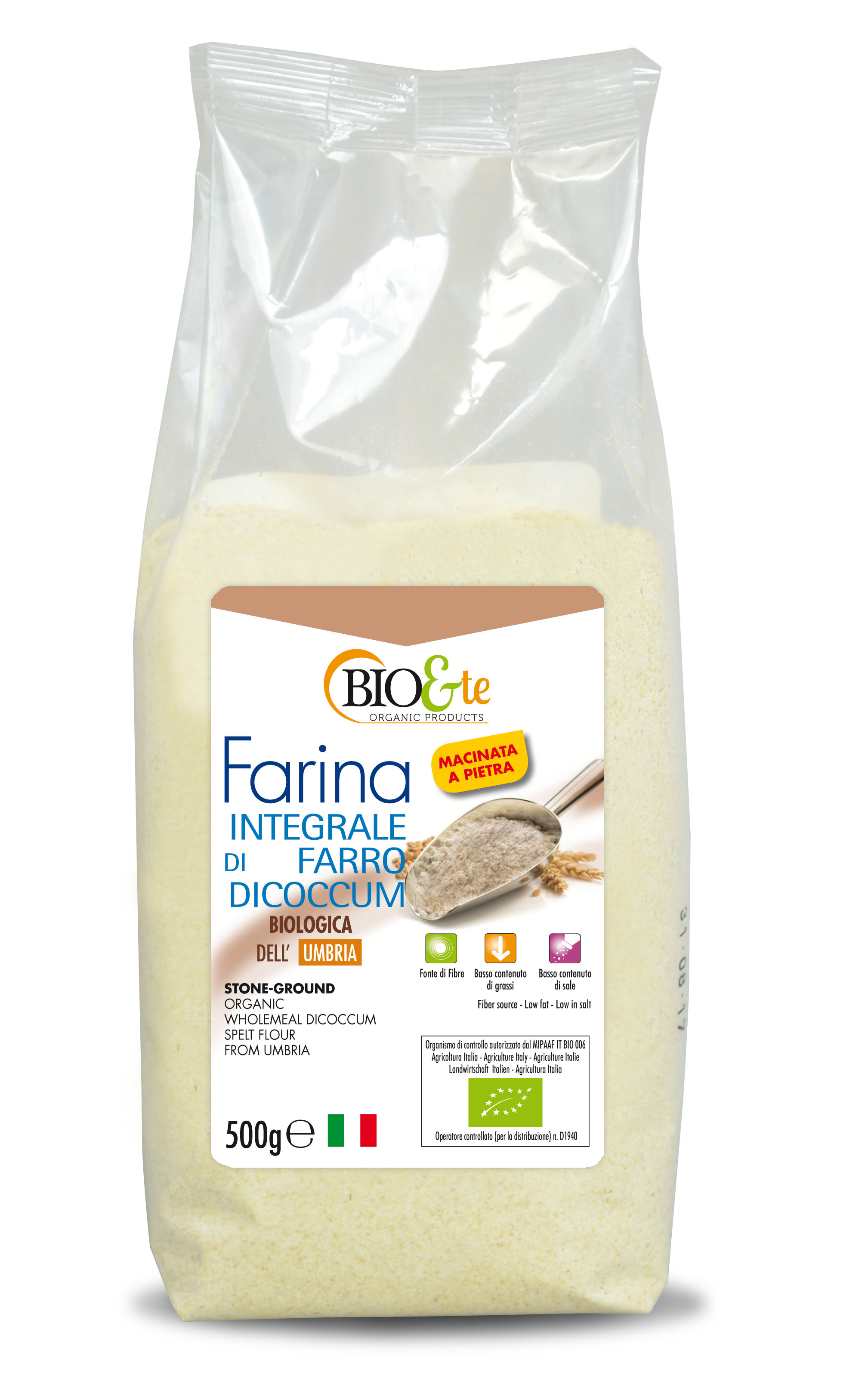Biosapori FARINA INTEGRALE DI FARRO DICOCCUM 500 GR