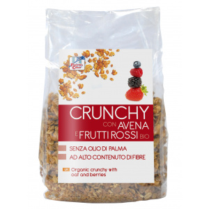 CRUNCHY CON AVENA E FRUTTI ROSSI 375gr - LA