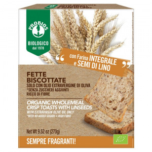 FETTE BISCOTTATE INTEGRALI CON SEMI DI LINO 270gr