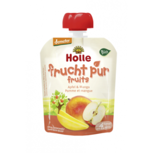 PUREA DI FRUTTA CON MELA E MANGO 90gr - HOLLE