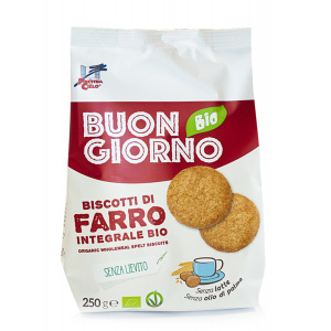 BISCOTTI DI FARRO INTEGRALE SZ/LIEVITO 250gr - LA