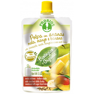 POLPA DI MELA, MANGO E BANANA CON CANAPA 100 GR -