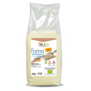 FARINA INTEGRALE DI AVENA 500 GR - BIO&TE