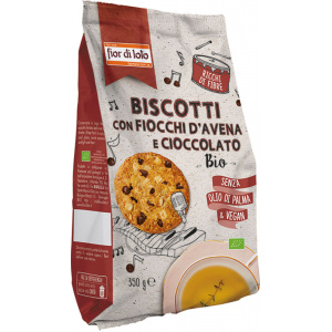 BISCOTTI CON FIOCCHI D'AVENA E CIOCCOLATO 350g. -