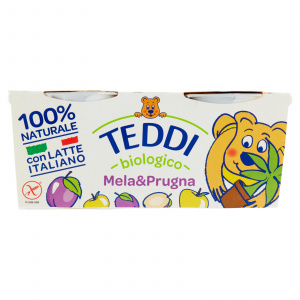 YOGURT TEDDI MELA E PRUGNA 2X115 GR - FATTORIA