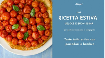 Tarte tatin estiva  con pomodori e basilico