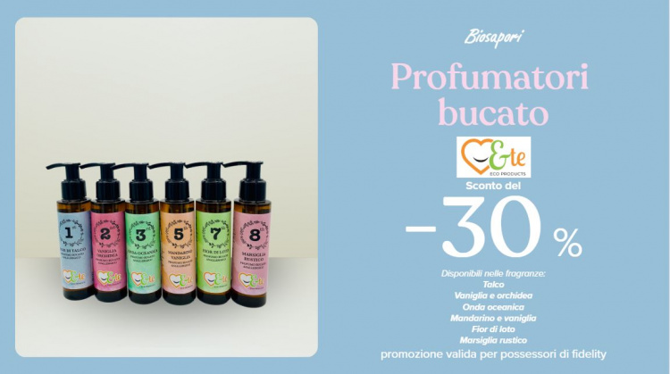 NOVITA' PROFUMATORI PER IL BUCATO CUORE&TE