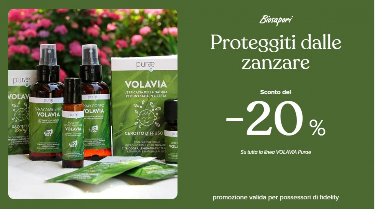 PROMOZIONE ANTIZANZARE VOLAVIA DI PURAE
