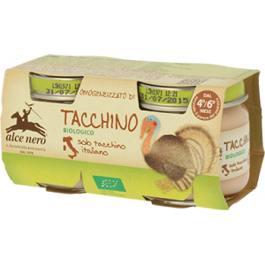 OMOGENEIZZATO DI TACCHINO 2x80gr - ALCE NERO