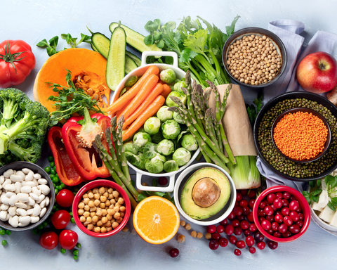 vegetables flatlay legums 