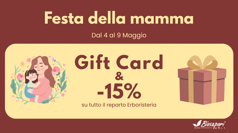 festa della mamma Biosapori promo erboristeria e gift card