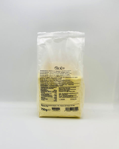 SEMOLA DI GRANO DURO 750g.BIO&TE