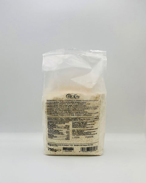 FARINA INTEGRALE GR.TENERO 750g.BIO&TE