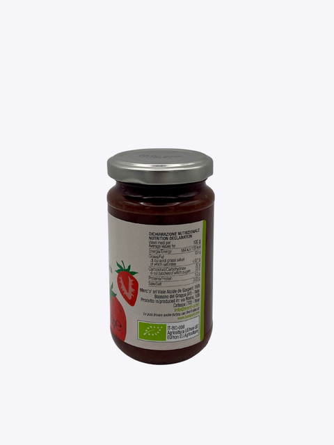 vasetto di composta di fragole bio