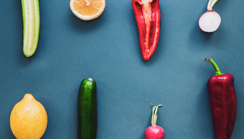 vegetables on a flat lay